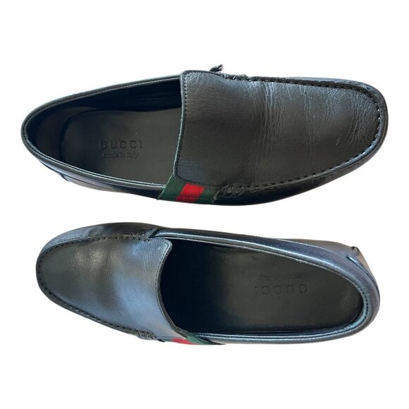 Gucci Men's Black Drivers with Red/Blue Ribbon - Picture 4 of 8